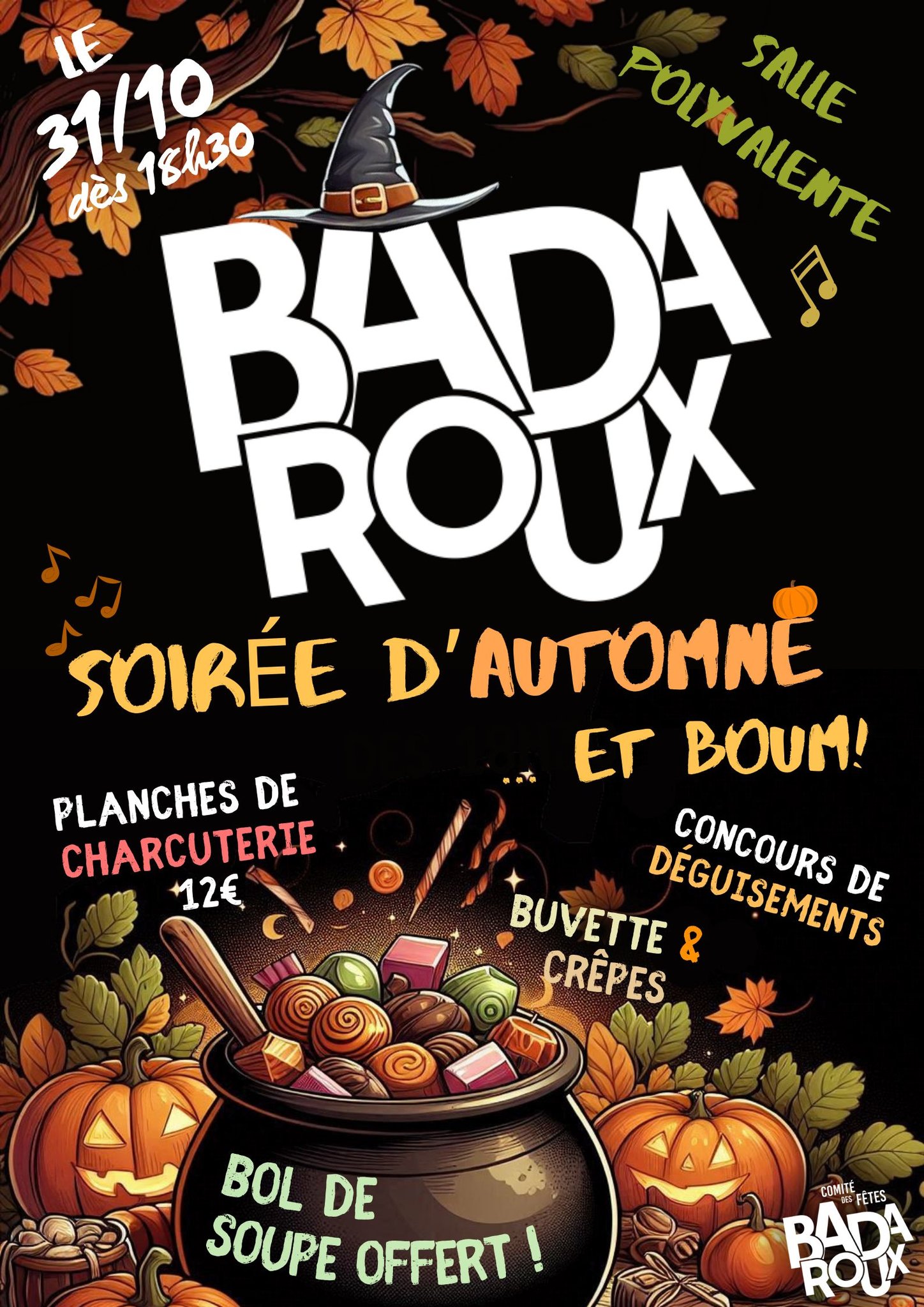 Affiche soirée automne comité des fêtes