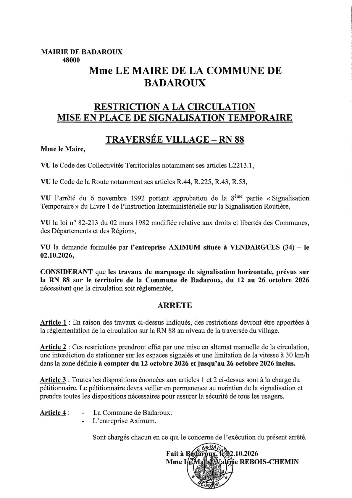 Restriction circulation traversée 02.10.26-1